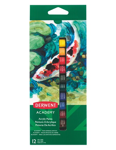 CULORI ACRILICE 12 ML 12 CULORI DERWENT ACADEMY
