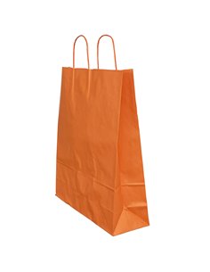 PUNGA HARTIE MANER RASUCIT 26 x 12 x 35 CM PORTOCALIU/ALB PAPIROTI