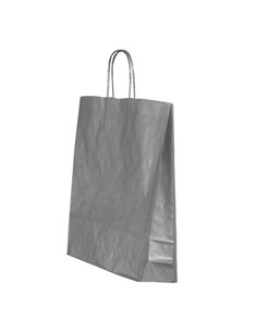 PUNGA HARTIE MANER RASUCIT 32 x 12 x 41 CM ARGINTIU/ALB PAPIROTI
