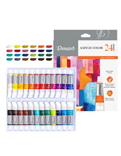 CULORI ACRILICE PROFESIONALE 24 CULORI 12ML DMAST BY PEBEO