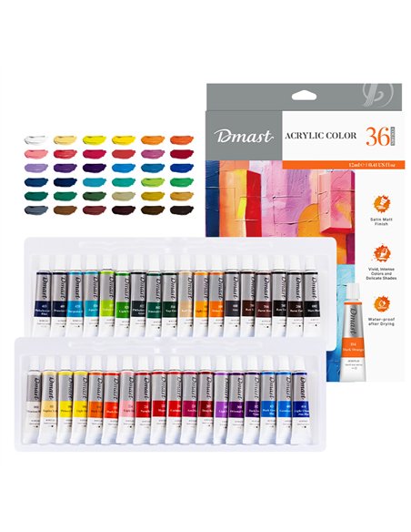 CULORI ACRILICE PROFESIONALE 36 CULORI 12ML DMAST BY PEBEO