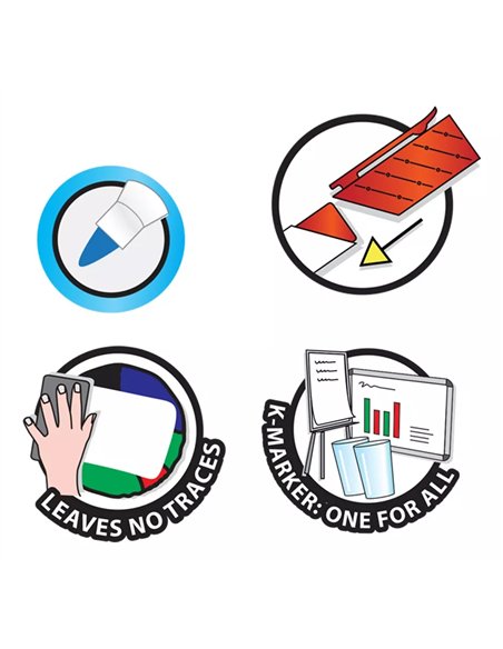 MARKER WHITEBOARD NEGRU 1MM KORES