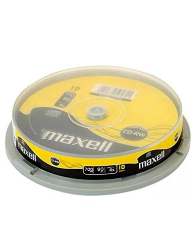 CD-RW 10/SET 4X 700MB CAKE BOX MAXELL