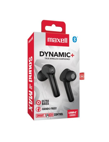 CASTI FARA FIR BLUETOOTH TWS DYNAMIC+ TIP EARBUDS NEGRE MAXELL