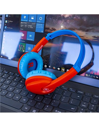 CASTI FARA FIR BLUETOOTH HP-BT350 KIDZ TURCOAZ/ROSU MAXELL