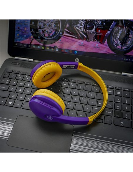 CASTI FARA FIR BLUETOOTH HP-BT350 KIDZ VIOLET/GALBEN MAXELL