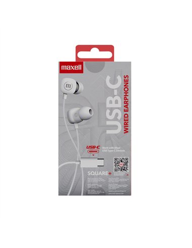 CASTI AUDIO CU FIR SI MICROFON SQUARE USB-C ALBE MAXELL