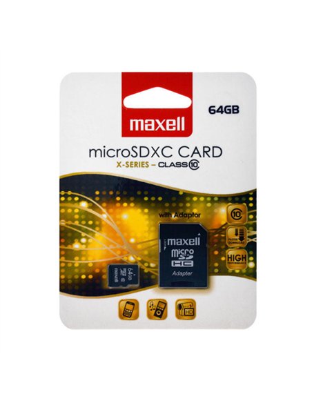 MEMORIE MICRO SDXC 64GB CLS10 UHS-1 CU ADAPTOR MAXELL