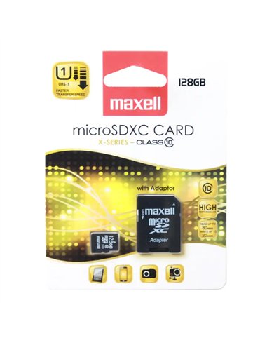 MEMORIE MICRO SDXC 128GB CLS10 UHS-1 CU ADAPTOR MAXELL
