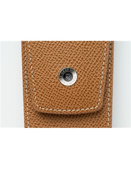 ETUI 2 INSTRUMENTE DE SCRIS PIELE GRANULATA MARO GRAF VON FABER-CASTELL