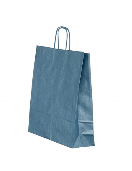 PUNGA HARTIE MANER RASUCIT 22 x 10 x 31 CM ALBASTRU LUCIOS/ALB PAPIROTI