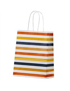 PUNGA HARTIE MANER RASUCIT 32 x 12 x 41 CM ALB STRIATII PAPIROTI