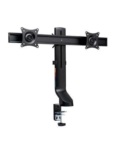 SUPORT MONITOR SMARTFIT DUAL BRATE AJUSTABILE FIXARE PE BIROU NEGRU KENSINGTON