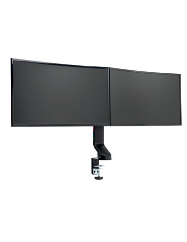 SUPORT MONITOR SMARTFIT DUAL BRATE AJUSTABILE FIXARE PE BIROU NEGRU KENSINGTON