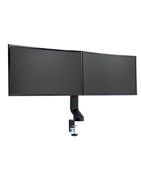 SUPORT MONITOR SMARTFIT DUAL BRATE AJUSTABILE FIXARE PE BIROU NEGRU KENSINGTON