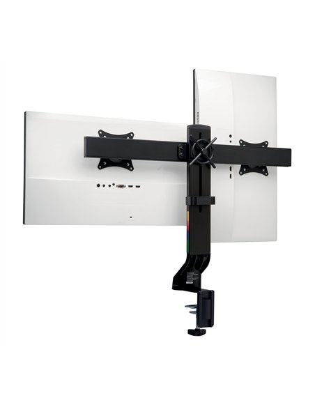 SUPORT MONITOR SMARTFIT DUAL BRATE AJUSTABILE FIXARE PE BIROU NEGRU KENSINGTON
