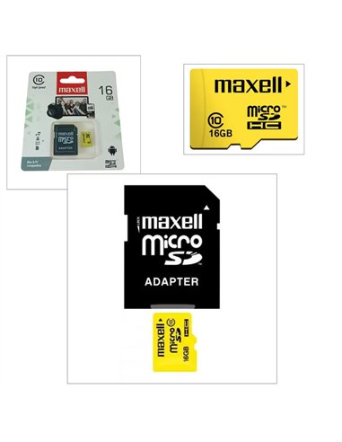 memorie micro sdhc 16gb cls10 cu adaptor maxell