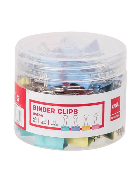 CLIPS HARTIE 19MM COLOR 40 BUC/CUT. PLASTIC DELI