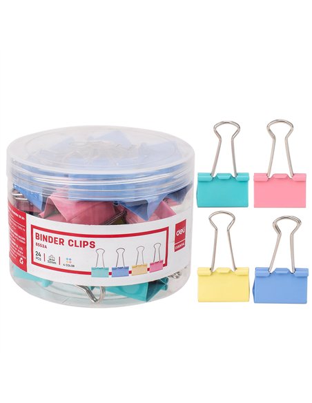 CLIPS HARTIE 32MM COLOR 24 BUC/CUT. PLASTIC DELI