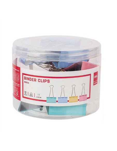 CLIPS HARTIE 51MM COLOR 12 BUC/CUT. PLASTIC DELI