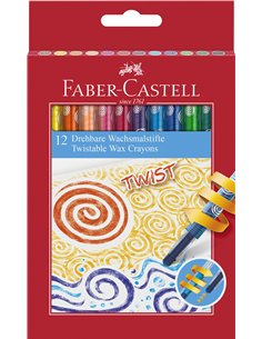 CREIOANE CERATE RETRACTABILE 12 CULORI FABER-CASTELL