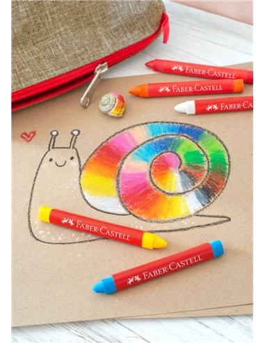 CREIOANE CERATE TRIUNGHIULARE 12 CULORI FABER-CASTELL