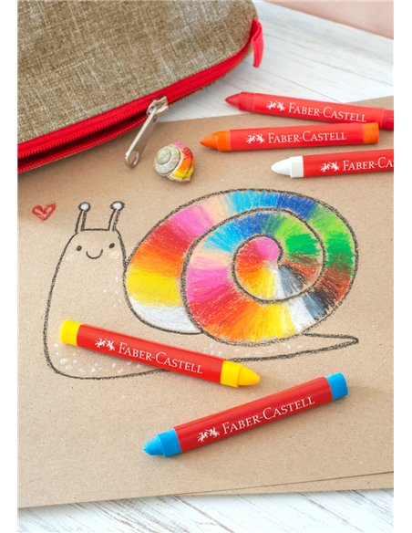 CREIOANE CERATE TRIUNGHIULARE 12 CULORI FABER-CASTELL