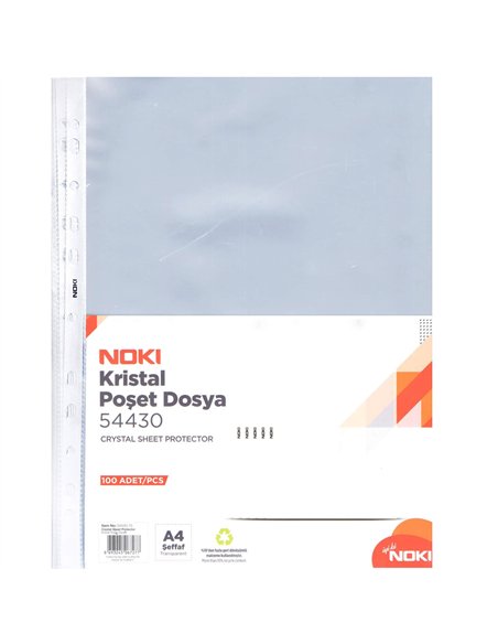 FOLIE PROTECTIE A4 CRISTAL 75 MIC 100/SET NOKI