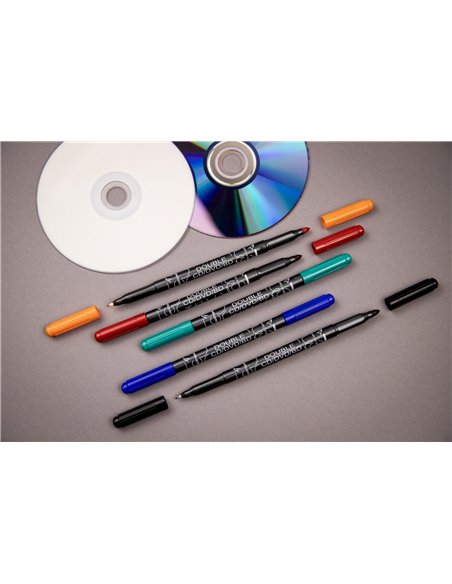 MARKER CD 2 CAPETE ALBASTRU 0.6/2.5MM 3616 CENTROPEN