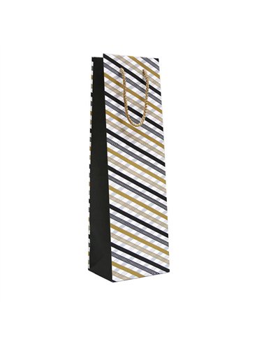 PUNGI CADOU STICLA BLACK & GOLD B 120 x 90 x 390 MM ROTOLUX