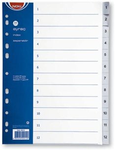SEPARATOARE INDEX PLASTIC 1-12 NOKI