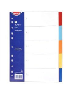 SEPARATOARE INDEX PLASTIC 5 CULORI NOKI