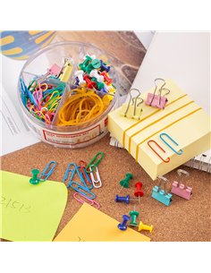 SET ACCESORII BIROU (AGRAFE, ELASTICE, CLIPSURI, ACE) DELI 2
