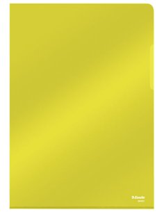 MAPA PROTECTIE A4 CRISTAL TIP L GALBEN 25/SET 150 MICRONI ESSELT