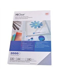 COPERTI PLASTIC A4 150 MICRONI TRANSPARENTE 100/TOP GBC