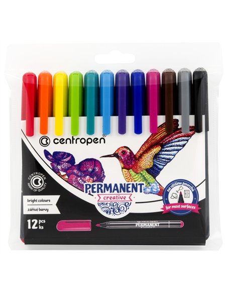 MARKERE PERMANENTE CREATIVE SLIM 12/SET CENTROPEN