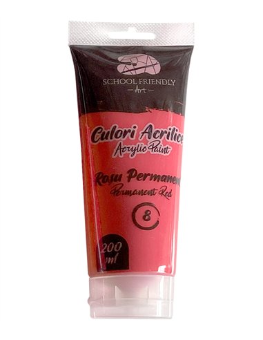 CULORI ACRILICE 200ML ROSU PERMANENT PREMIUM SF ART PIGNA